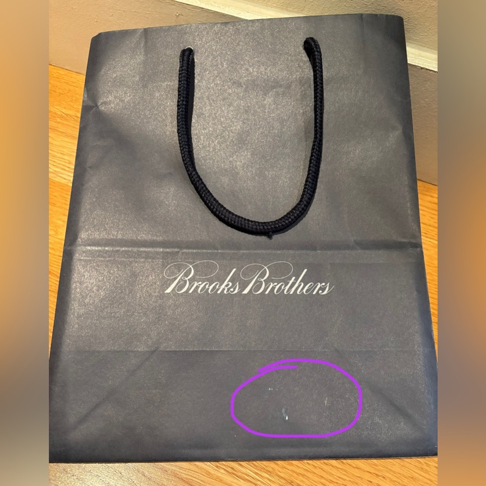 New Brooks Brothers shopping bag in navy